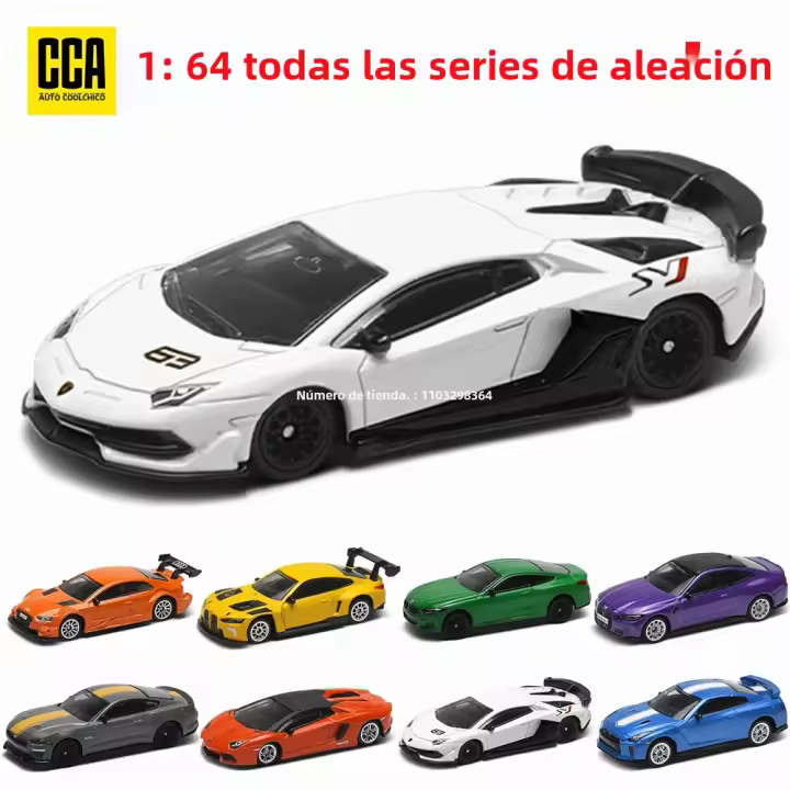 Modelo De Coche Estático CCA MSZ 1:64 Lamborghini Aventador SVJ Colección De Juguetes De Metal Sin Batería Para Adultos Y Niños - 1