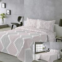 Colcha Doble Cara Primavera Verano  - Lunares y Sólido | Tallas Cama 90, 135 150 |  Termosellado Industrial | Incluye Fundas de Almohada  | Termosellada No hace bolitas y Fácil Planchado - details 1