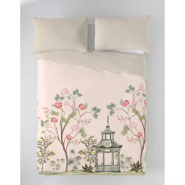 FUNDA NORDICA 100% ALGODÓN CHINESE ROSE ICEHOME - 1