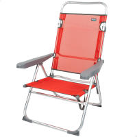 Silla plegable multiposición aluminio Aktive Beach - Silla playa reclinable, Silla de playa plegable, Silla reclinable, 5 posiciones, Silla alta, altura asiento 30 cm, asa de transporte, Sillas de playa plegables ligeras - details 3