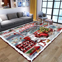 Carpetas De Navidad Con Poinsettia Y Payaso Antideslizantes Para Sala De Estar Decoración Del Hogar Alfombra Grande Para Sofás Y Camas Matriz De Pasillo - details 3
