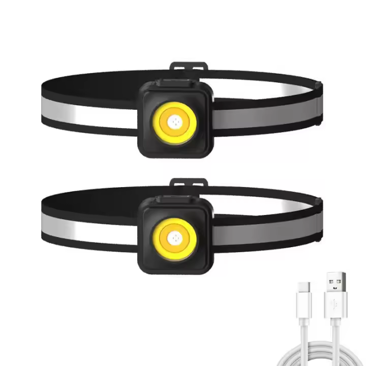 Nuevo faro con sensor, carga USB, pantalla digital, para exteriores, running, ciclismo, pesca, faro LED ligero - 1