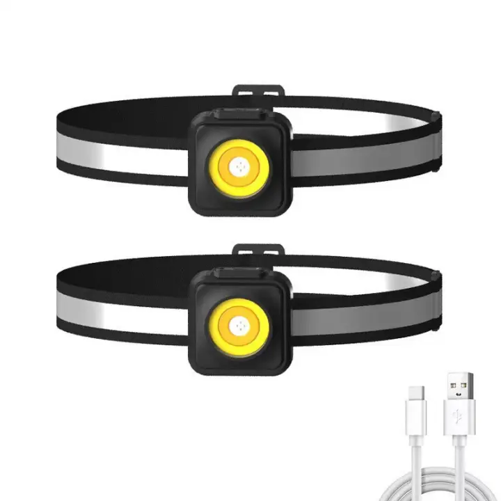 Nuevo faro con sensor, carga USB, pantalla digital, para exteriores, running, ciclismo, pesca, faro LED ligero - 1