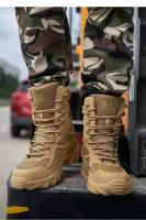 Botas De Motocicleta Para Hombres Botas Tácticas Botas De Desierto Para Fuerza Especial Botas De Senderismo Al Aire Libre Zapatos De Seguridad De Tobillo - details 17