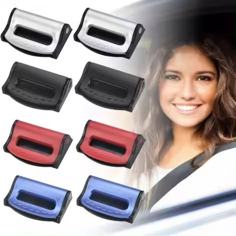 8 piezas de ajustador de cinturón de seguridad para automóvil, ajustadores de cinturón de seguridad, ajustador de cinturón, bloqueo de cinturón, bloqueo de cinturón de seguridad para automóvil, ajustador de hebilla de cinturón de automóvil - 1