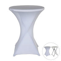 Mantel Redondo Elástico De Spandex Para Mesa De Coctel Fiesta Boda Hotel Decoración De Mesa Lavable Y Reutilizable - details 7