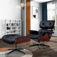 TY302 Classic Recliner Deep Acid Branch Armchair With Black Cowhide Black Big Head Foot Swivel Deck Chair Furniture - details 10