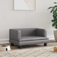 vidaXL Cama para perros de cuero sintético 60x40x30 cm Color Capuchino,  Crema,  Gris y mas - details 2