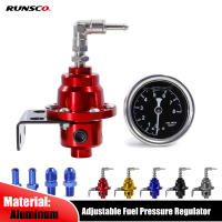 Regulador De Presión De Combustible Ajustable Para Coche Accesorios De Vehículos Universal Con Kit De Medidor Azul Rojo Negro - details 0