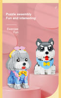 Kit De Bloques De Construcción Para Niños Con Modelo De Mascotas Lindas Corgi Shiba Inu Husky Y Gato Azul Mini Bricks Decoración De Escritorio Regalos De Fiestas DIY - details 5