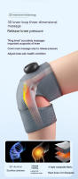 Almohadilla De Masaje De Rodilla Codo Y Hombro Calentada Con Vibración Para Alivio Del Dolor Articular Salud Cinturón De Soporte Para Artrosis - details 4