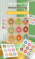 Juguete De Educación Montessori Puzzle De Donuts De Madera Para Niños Juego De Paletización Y Colores Aprendizaje Temprano Regalo Para La Guardería - details 0