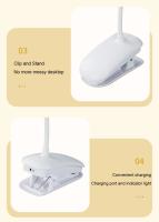 Lámpara De Lectura LED Doble Con Pinza Y Control Táctil Dimmer Protección Ocular Para Dormitorio Estudio Oficina - details 15