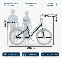 OT18-3 ONESPORT Bicicleta eléctrica estándar de la UE 26*2,35 pulgadas Neumáticos 250W Motor Ciudad eléctrica E-Bike 36V 14.4Ah Batería 25 km/h - details 7