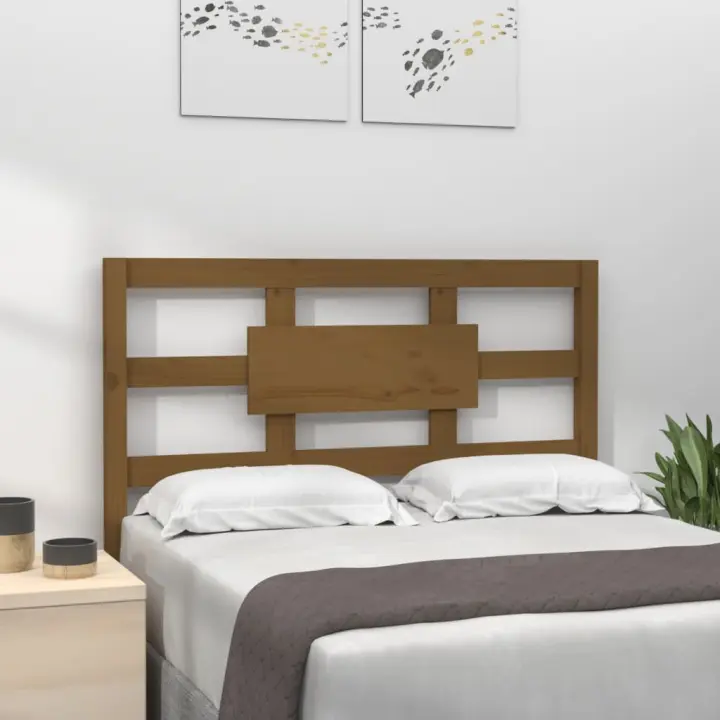 vidaXL Cabecero de cama madera maciza pino marrón miel 95,5x4x100 cm - 1