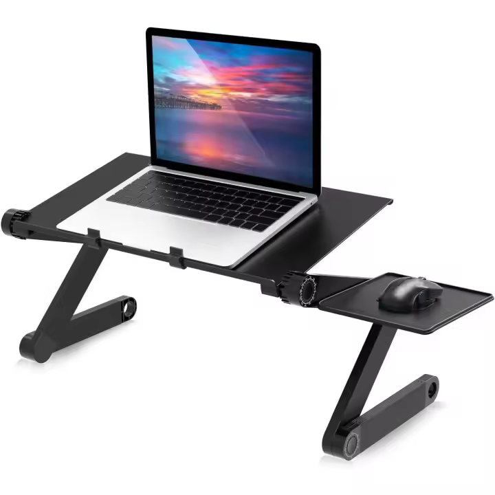 Phane® Mesa Ordenador Portátil, Multifuncional Base Ajustable y Plegable  Soporte de Regazo Laptop Notebook PC Tablet  Ergonómica y Resistente para Diván Sofá Cama  Negro - 1