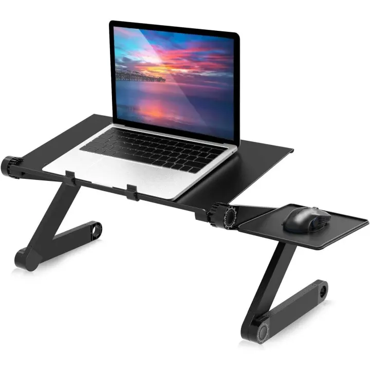 Phane® Mesa Ordenador Portátil, Multifuncional Base Ajustable y Plegable  Soporte de Regazo Laptop Notebook PC Tablet  Ergonómica y Resistente para Diván Sofá Cama  Negro - 1
