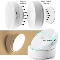 Lámpara De Noche LED Con Sensor De Movimiento 360° Recargable Por USB Luz De Armario Sin Cable Para Gabinete Moderna Instalación En Pared - details 10