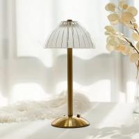 Lámpara De Mesa Retro De Cristal Portátil Con Tacto 3 Colores Para Decoración De Sala De Estar Cocina Y Comedor Fuente De Luz LED Regulable Batería Recargable Incluida - details 10
