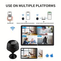 Cámara de Seguridad WiFi Compacta with Part Trasera Magnética, Recargable por USB, Controlada por App para Vigilancia en Hogar y Oficina - Blanco y Negro, Grabación en Bucle 24/7, soporte Multi-Usual - details 4