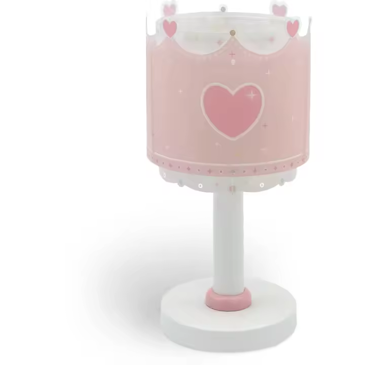 Lámpara de mesa infantil Little Queen corona y corazones - 1