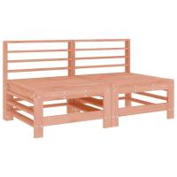 vidaXL Sofás centrales de jardín 2 uds madera maciza de pino Pino natural, Pino blanco, Pino gris Conjunto Terraza Muebles Jardín Exterior Juego de Muebles de jardín Mueble Jardín Exterior Muebles de Salon Exterior - details 4