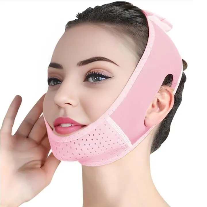 Máscara de Elevación con Correa PARA LA Barbilla Mascarilla en forma de V Reutilizable Correa PARA LA Barbilla Doble unisex - 1