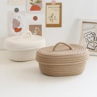 Cesta De Almacenamiento De Hilo De Algodón Oval Para Juguetes De Niños Caja De Organización De Escritorio Caja De Almacenamiento De Cosméticos Y Llaves - details 2
