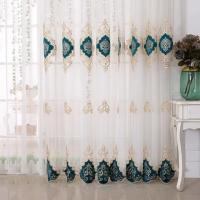 Cortina De Tules Bordadas Elegantes Con Flores Para Sala De Estar Y Dormitorio Voile Transparente Lujo Cortina De Encaje Para Ventanas Francesas - details 7