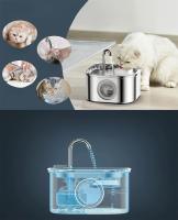Fuente De Agua Para Mascotas SINGWEDA 304 Acero Inoxidable 3.2L 108oz Auto Filtro Silencioso Para Gatos Alimentador Automático - details 5