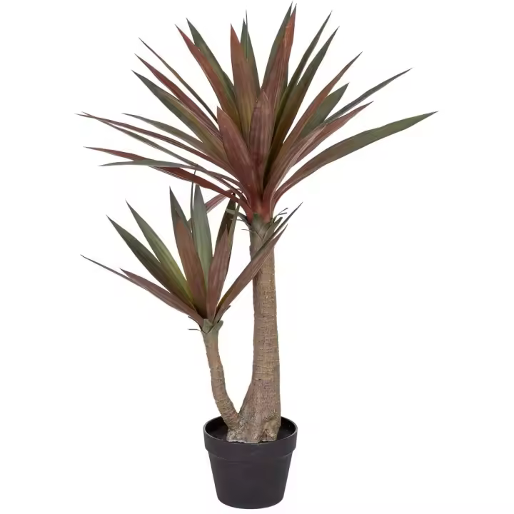 Yuca phoenivosa artificial decorativa con 44 hojas verde, 70x30x90h cm - 1