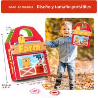 Juguete Educativo Montessori Para Niños Pequeños Tablero Ocupado De Granja Juguete Sensorial Y De Historia De Animales Quieto Y De Feltro - details 5