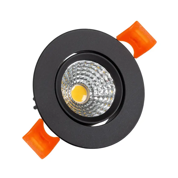 Ledkia Foco Downlight LED 15W Circular COB CRI90 Corte Ø 90 mm Negro No Flicker 2700K Blanco Cálido - 1
