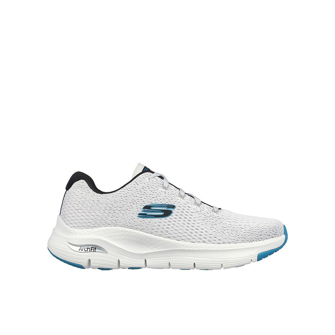 Skechers 232601_WBL Zapatillas deportivas para hombre blancas en textil 80411