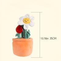 Juguete De Algodón PP De Suculentas Suaves Y Bonitas Para Decoración De Jardín Regalo Creativo De Plantas De Algodón Con Margaritas Y Tulipes Para Niños - details 4