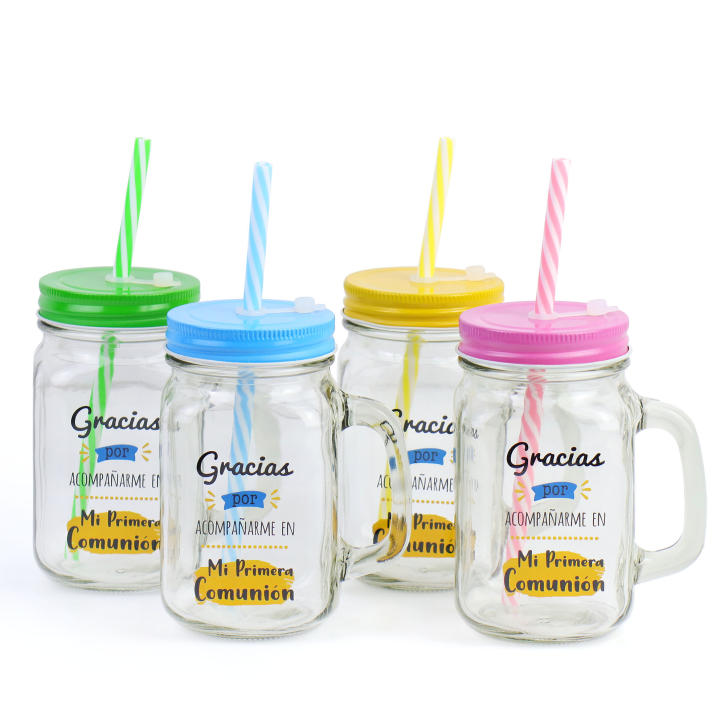 Pack de 3 a 24 jarras de cristal con frase “Gracias por acompañarme en mi primera comunión”, regalos originales y prácticos para invitados de comunión, Regalos para niños de comunion, Detalles niños invitados,  Regalantes.com