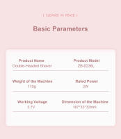 Epilador Eléctrico Para Mujeres 2 En 1 Doble Cabeza Painless Trimmer De Bikini Uso Seco Y Húmedo Cabeza Desmontable Afeitadora Eléctrica Para Pelos Pubicos - details 18