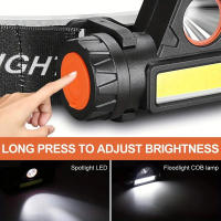 Linterna Frontal LED Recargable Por USB Con Vida Útil Extendida Y Luz Fuerte Para Exteriores Impermeable Torcha Frontal Para Camping Y Trabajo - details 3
