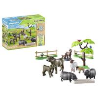 Playmobil (71307) set de animales, vaca, ternero, cabra, cabrito, oveja, cordero, cerdos panzudos, pajaros, Country - details 3