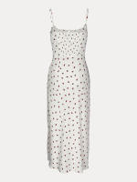 Vestido Midi De Encaje Con Estampado De Fresa Y Tirantes Cortos Para Mujer Vestido De Verano Con Cuello Cuadrado A-Line Para Chicas Jóvenes - details 4