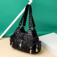 Bolso De Hombro Vintage Yogodlns Para Mujer En Cuero PU Suave Gran Capacidad Bolso De Mano Moda Con Manija De Color Stitching - details 16