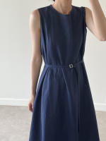 Vestido Largo Vintage De Algodón Y Lino Para Mujer REALEFT Sin Mangas Estilo Casual Suelto Con Cinturones Verano 2025 - details 22