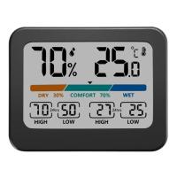 Medidor De Temperatura Y Humedad Digital Pantalla Grande Colorímetro Termohigrómetro Indicador De Comodidad Para El Hogar Recargable Con Batería - details 4