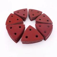 100pcs De Papel De Herramienta Triangular De 80 Mm Con 3 Agujeros Discos De Mezcla Ajustable Para Herramienta Oscilante Y Paja De Arena 60-400 Grit - details 5