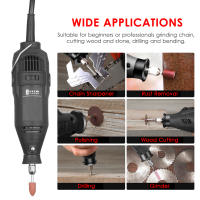 Grinder Portátil Para Cadena De Motosierra Herramienta De Pulido Eléctrica Con Guía Y Cabeza De Pulido Set De Afilador Para DIY En El Hogar - details 5