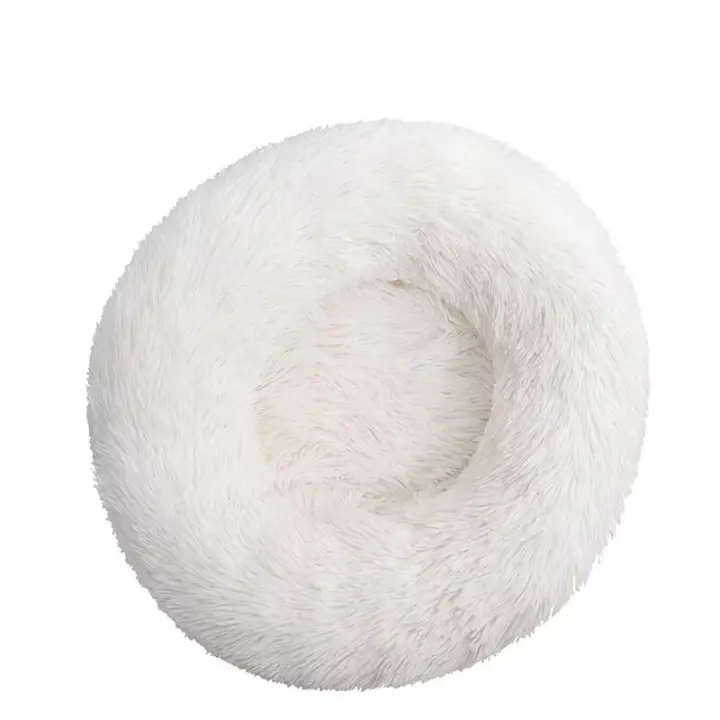 Cama para Gatos, Cojín Esponjoso, Suave y Lavable para Perros y Gatos (Blanco, 50 cm), Sunny - 1