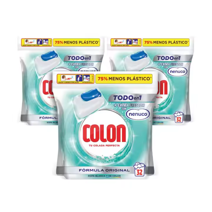 Colon - Detergente para la Ropa 96 Cápsulas, Vanish Advanced, Higiene Advanced y Nenuco. Formato 3x32 uds. - 1
