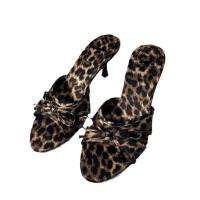 2025 ZA Verano Nuevo Leopardo Lazo Boca de Pez Sandalias de tacón alto con puntera agujereada Sandalias exteriores de una correa - details 3