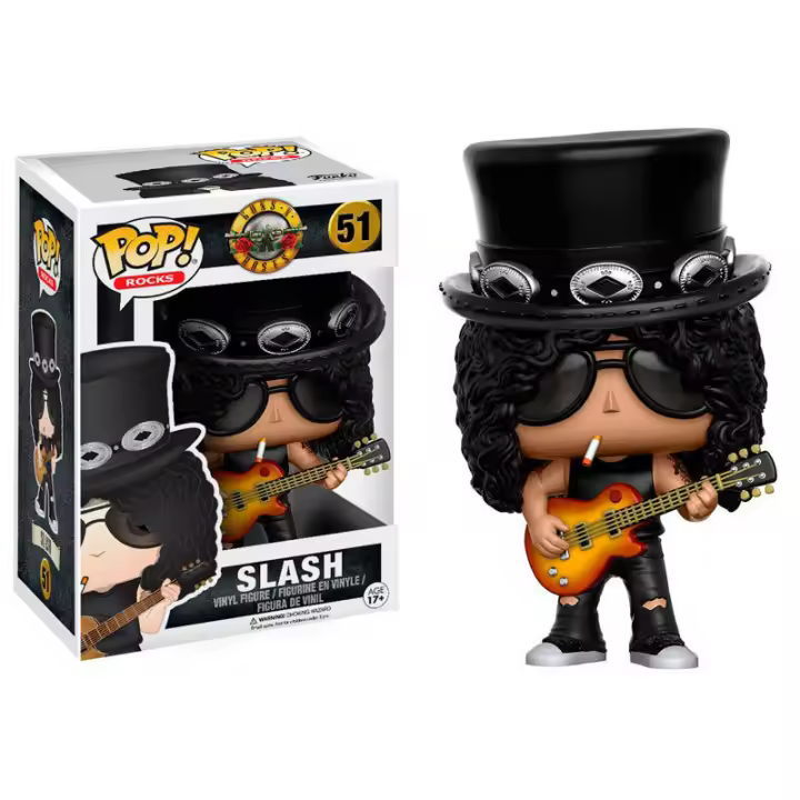 Figura Funko Pop Rocks Guns Roses Slash-Figura de Vinilo Coleccionable - Idea de Regalo- Mercancia Oficial - Juguetes para Niños y Adultos - Movies Fans - Muñeco para Coleccionistas y Exposición - 1
