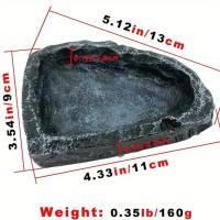 Cuenco De Alimentación Y Agua Para Reptiles De Appearencia Roquera Duradero Y Seguro Ideal Para Dragones Barbeados Y Otros Pequeños Reptiles - details 4